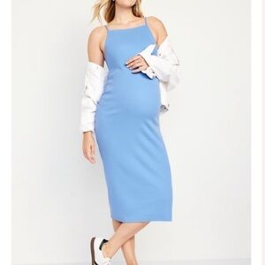 Old Navy Maternity Ribbed Fitted Apron neck Dress